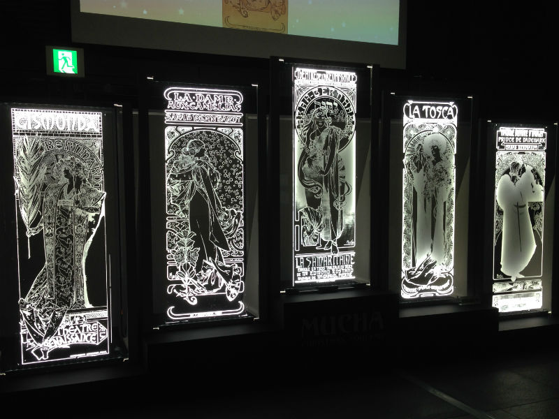 ミュシャ、インタラクティブイルミネーション